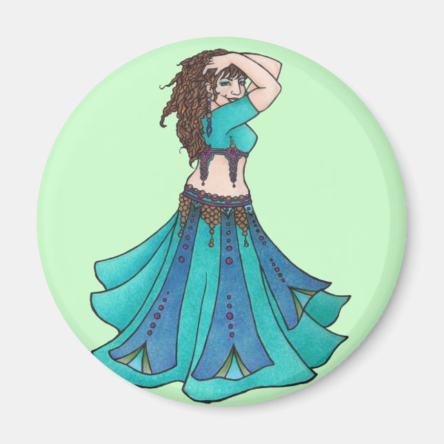 Königin von Beledi Belly Dancer Magnet (Vorne)