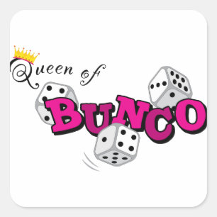 Königin von Bunco Quadratischer Aufkleber