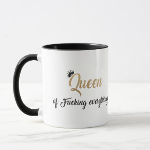 Königin von f*cking alles ! Schwarzes Gold Tasse