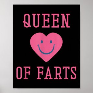 Königin von Furzen Funny Furz lange Farnend Spaß f Poster