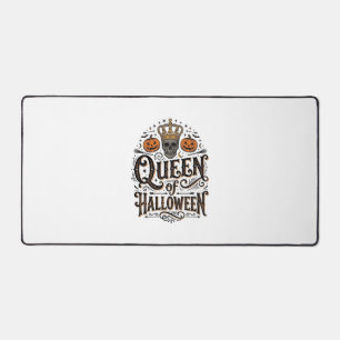 Königin von Halloween Vintage Schädel Kürbis Shirt Schreibtischunterlage