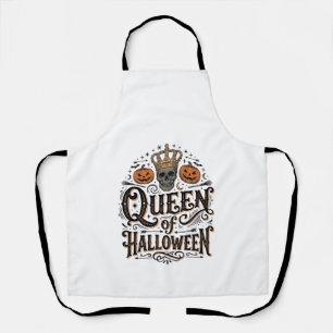 Königin von Halloween Vintage Schädel Kürbis Shirt Schürze