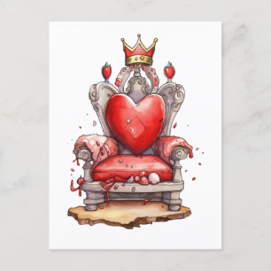 Königin von Hearts Throne Postkarte
