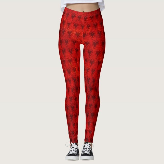 Königin von Herz-Muster-Gamaschen Leggings (Vorderseite)