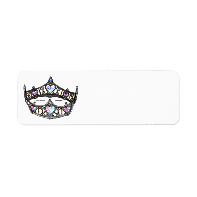 Königin von Herzen Silver Crown Tiara weiß (Vorne)
