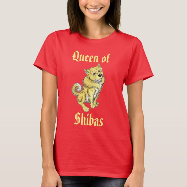 Königin von Shibas T-Shirt (Vorderseite)