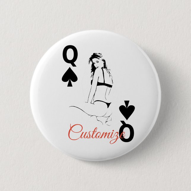 Königin von Spades Bikini Girl Thunder_Cove Button (Vorderseite)