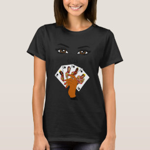 Königin von Spades spielen Karten Vier moderne, tr T-Shirt