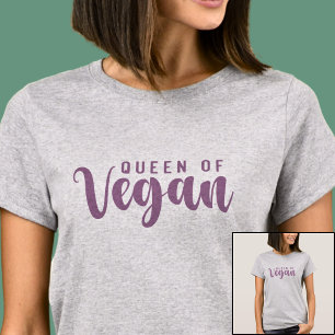 Königin von Veganem Rosa auf Grau T-Shirt