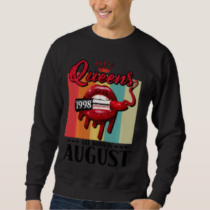 Königin war Geboren in August Lippen Mädchen Gebor Sweatshirt