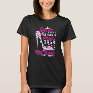 Königin wurde im Februar 1958 Geboren 65. Geburtst T-Shirt