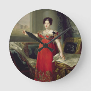 KöniginDona Maria Isabellfarbe de Braganza, 1829 Runde Wanduhr