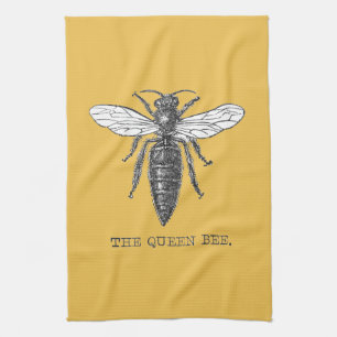 Königinnen-Bienen-Käfer-Insekt-Antik-Illustration Handtuch