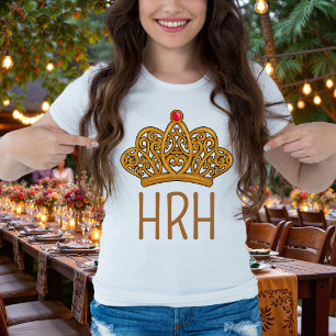 Königinnen-Kronen-Monogramm-T-Shirt Tri-Blend Shirt
