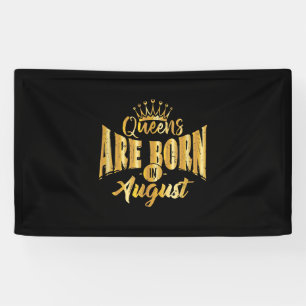 Königinnen sind Geboren im August schwarz Afro Fra Banner