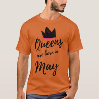 Königinnen sind Geboren im Mai Happy Birthday T-Shirt