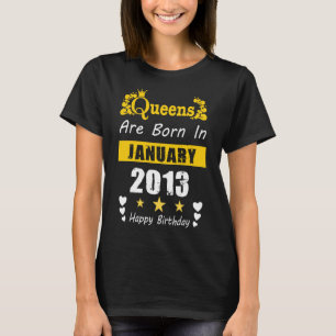 Königinnen sind im Januar 2013 Geboren Happy Birth T-Shirt