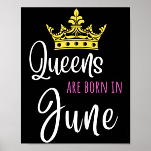 Königinnen werden im Juni Geburtstag gefeiert Poster