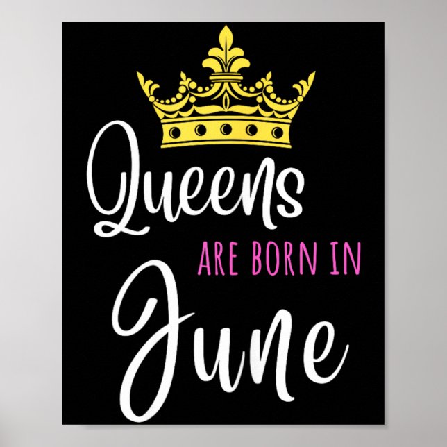 Königinnen werden im Juni Geburtstag gefeiert Poster (Vorne)