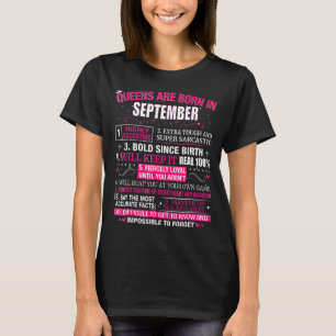 Königinnen werden im September geboren T-Shirt