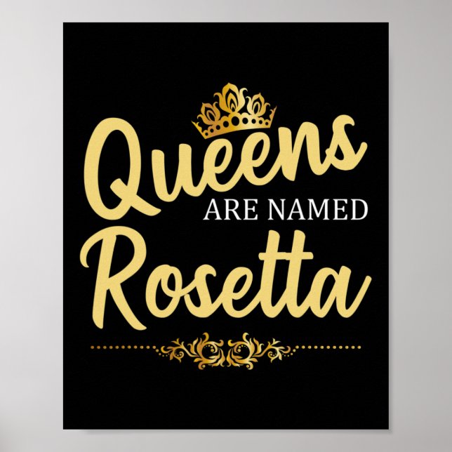 Königinnen werden Rosetta Personalisiert Funny Bir Poster (Vorne)