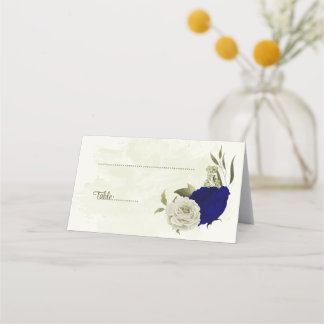 Königlich-beige Blume botanische Hochzeit Platzkarte