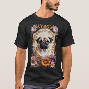 Königlich bestickter Mops - Luxushund T-Shirt