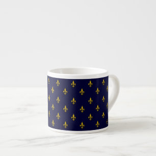 Königlich Blau Fleur De Lis Muster Espressotasse