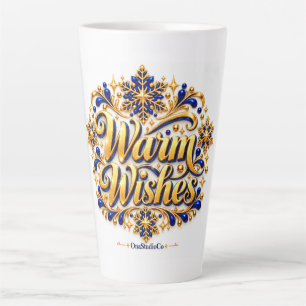 Königlich Blau & Gold Warm Wishes Tasse