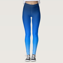Königlich Blau Gradient Moderner Ombre Sportlich Leggings