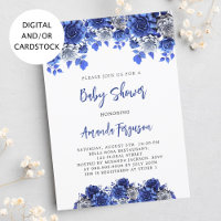 Königlich blaue Blume Babydusche