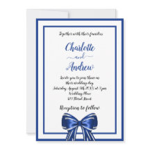 Königlich-blaue, elegante Bogen-Hochzeit