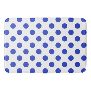 Königlich blaue Polka-Punkte Badematte