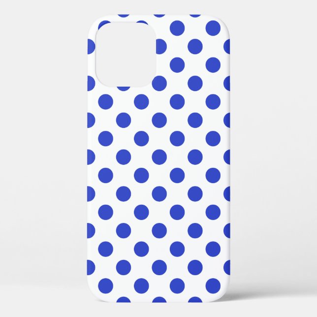 Königlich blaue Polka-Punkte Case-Mate iPhone Hülle (Rückseite)