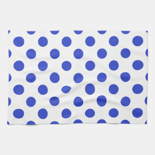 Königlich blaue Polka-Punkte Handtuch