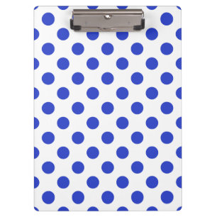 Königlich blaue Polka-Punkte Klemmbrett