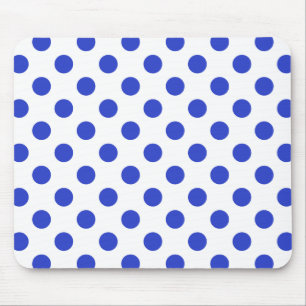 Königlich blaue Polka-Punkte Mousepad