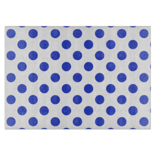 Königlich blaue Polka-Punkte Schneidebrett