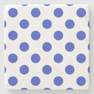 Königlich blaue Polka-Punkte Steinuntersetzer
