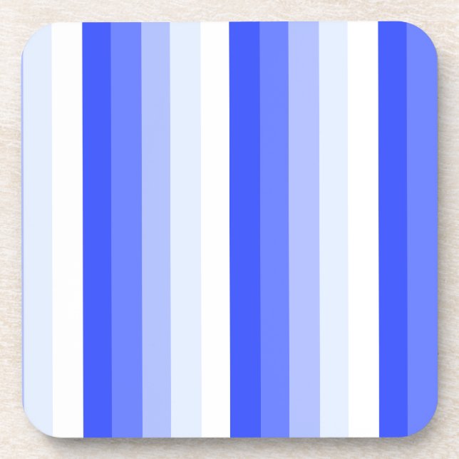 Königlich blaue Schattenstreifen Getränkeuntersetzer (Vorderseite)