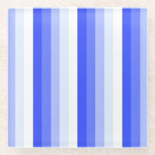 Königlich blaue Schattenstreifen Glasuntersetzer