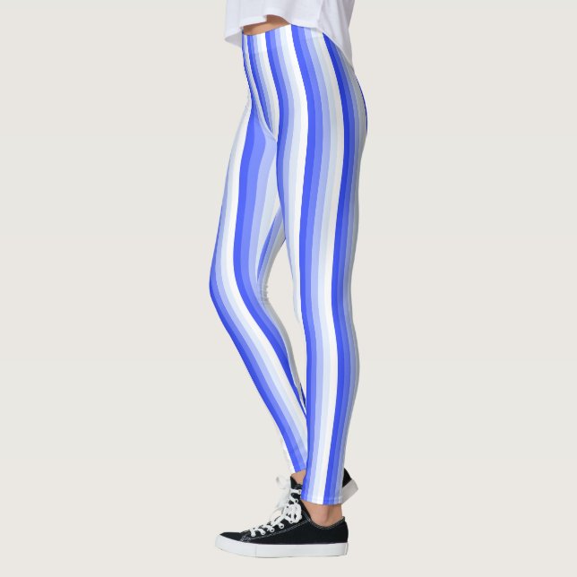 Königlich blaue Schattenstreifen Leggings (Links)