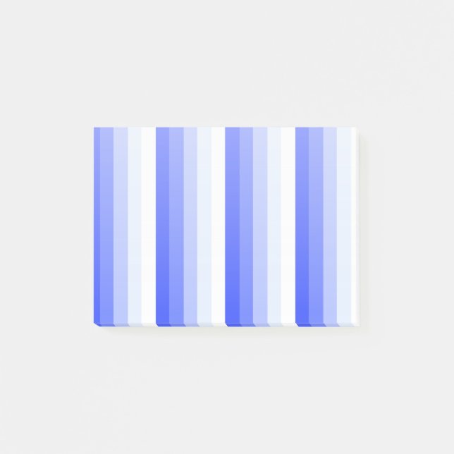Königlich blaue Schattenstreifen Post-it Klebezettel (Vorderseite)