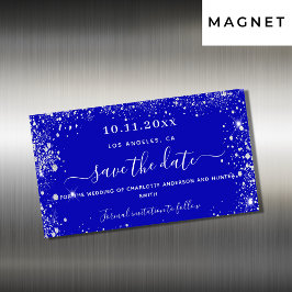 Königlich blaue Silberhochzeit speichert den Datum Magnetkarte