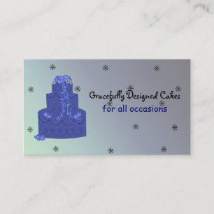 Königlich-blauer Designer-Kuchen Visitenkarte