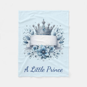 Königlich blauer Prinzenkronen-Babymantel Fleecedecke