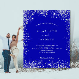 Königlich blauer Silberstaub Glitzer Hochzeit