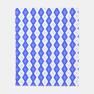 Königlich blaues Rautenmuster Fleecedecke