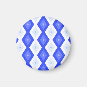 Königlich blaues Rautenmuster Magnet