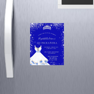 Königlich blaues silbernes Kleid aus Quinceanera Flyer